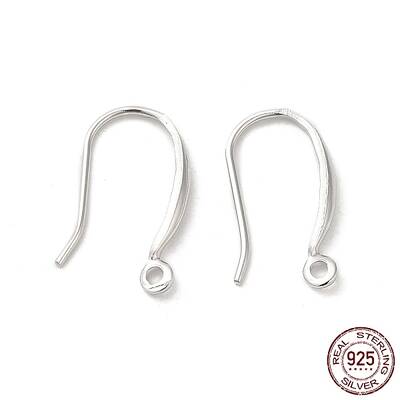 Rhodium Plated 925 Sterling Silver Earring Hooks