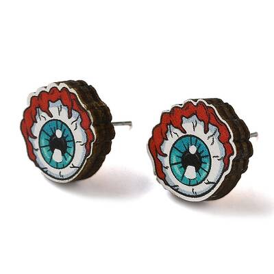 Wood Stud Earrings