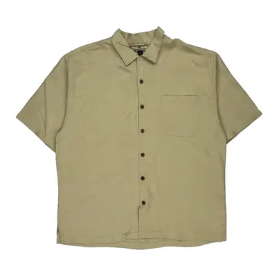 Tommy Bahama Short Sleeve Shirt - XL Beige Silk