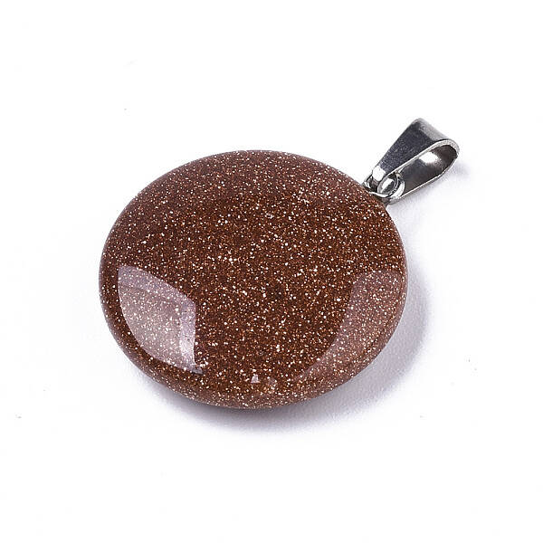 Synthetic Goldstone Pendants