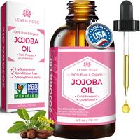 Leven Rose Jojoba Oil 4oz for Skincare, Haircare, and Nails – Cold-Pressed, All-Natural Moisturizer for Hydrated, Radiant S...