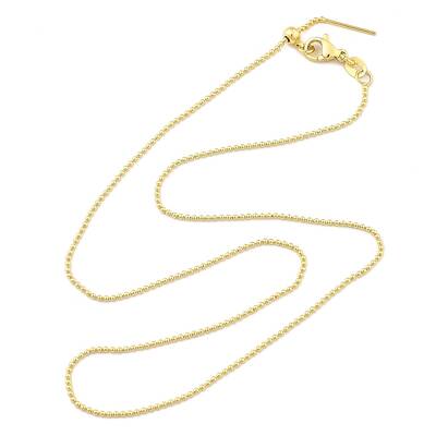 Adjustable Slider Brass Ball Chain Necklaces for Men Women