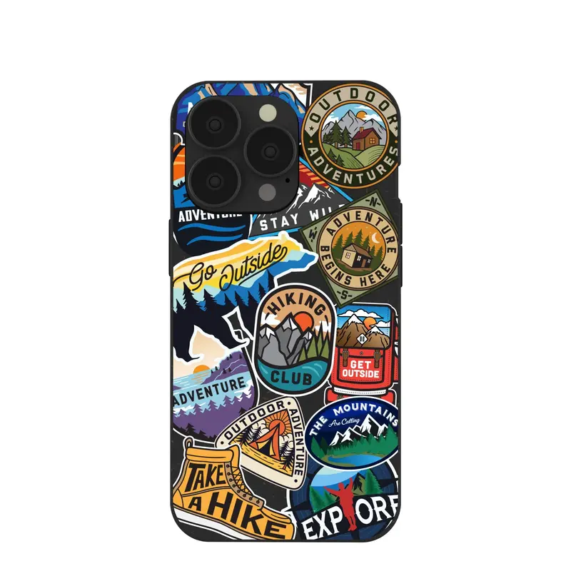 Black Trail Stickers iPhone 13 Pro Case