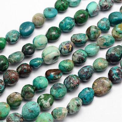 Natural Chrysocolla Bead Strands