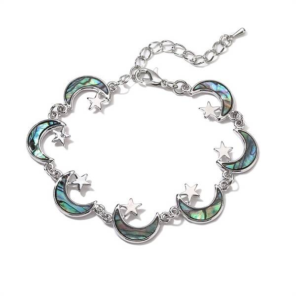 Natural Shell Link Chain Bracelet for Women