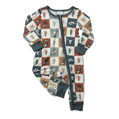 LR0803-Cozy Skull-Print Long Sleeve Baby Sleeper – Ultra-Soft for All-Night Comfort Toddler Clothing