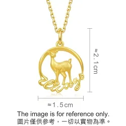 999.9 Gold Doe Pendant