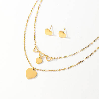Golden Stainless Steel Jewelry Set