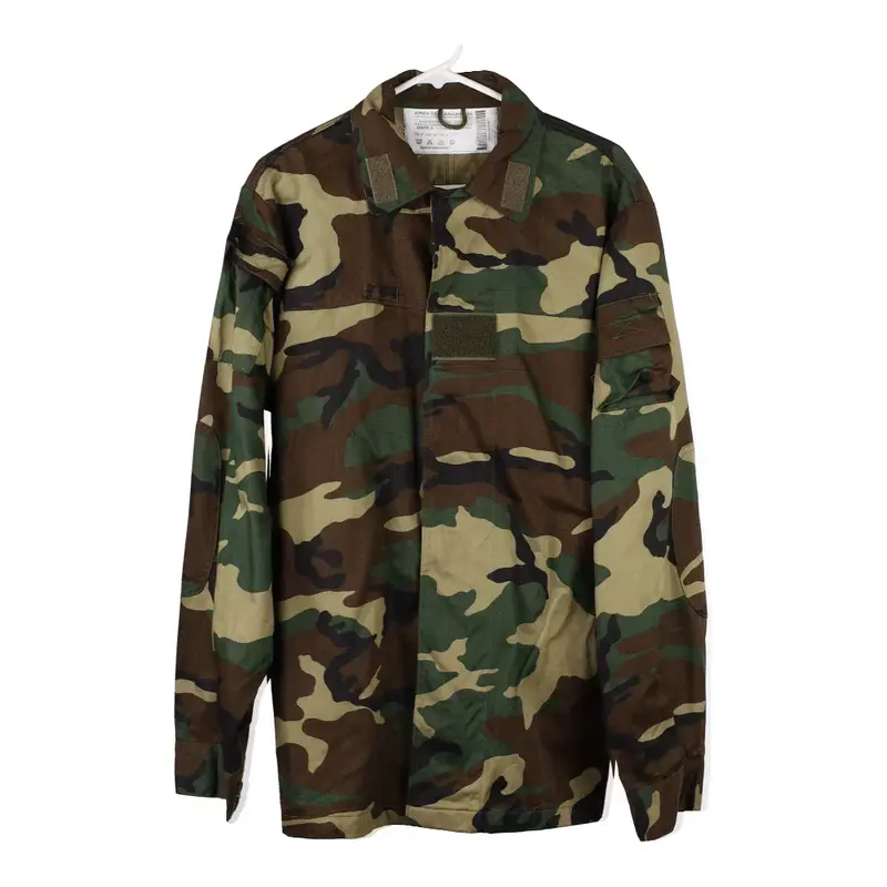 Unbranded Camo Overshirt - Large Green Cotton Blend