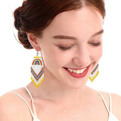 Brass Boho Chandelier Earrings
