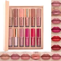 12 Colors Matte Liquid Lipstick Set,Super Stay Liquid Velvet Lipstick Non-stick Cup Waterproof Long Lasting Lip Gloss Set for...