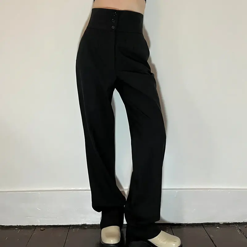 Dolce & Gabbana Trousers - 26W UK 8 Black Virgin Wool