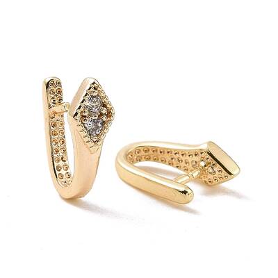 Brass Micro Pave Cubic Zirconia Snap on Bails
