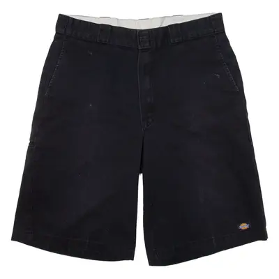 DICKIES Mens Workwear Shorts Black Relaxed L W36