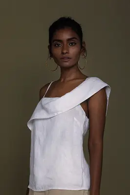 Wandering Wave Shirt in White | Color: Coconut White | Size: 3XL