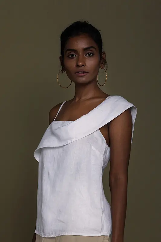 Wandering Wave Shirt in White | Color: Coconut White | Size: 3XL