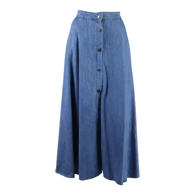 MY MAGAZIN Womens A-Line Skirt Blue Long M