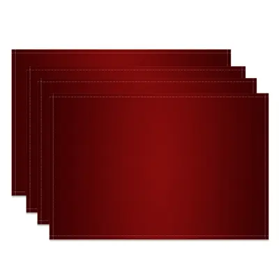 Aperturee Gradient Black Red Christmas Set Of 4 Placemats, 14x12 Inch, 15.8 USD, NYWH00393-S, placemats