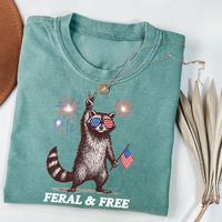 Feral & Free Raccoon Shirt, American Feral Shirt, Patriotic Shirt, Independence Day Gift, USA Shirt