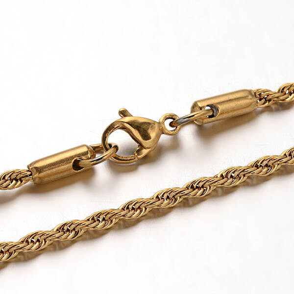 304 Stainless Steel Rope Chain Necklaces