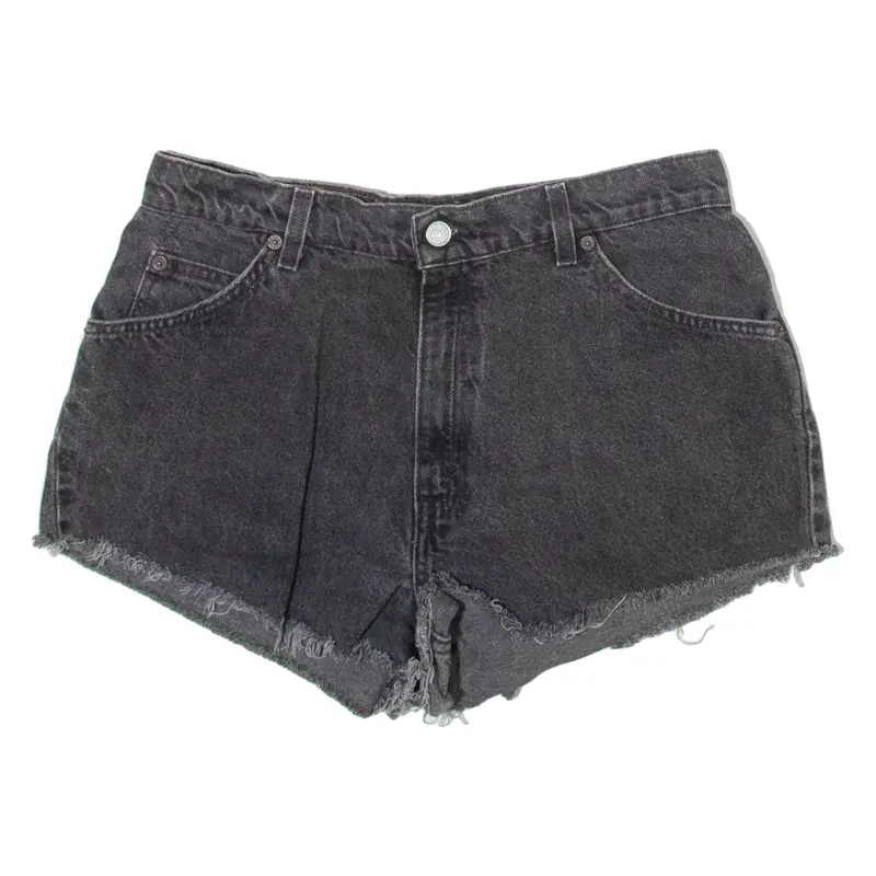 LEVI'S Orange Tab Womens Denim Shorts Grey 90s M W30