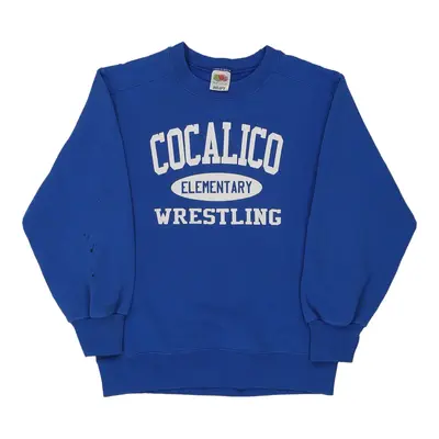 Age 13 Cocalico Elementary Wrestling Fruit Of The Loom Sweatshirt - Small Blue Cotton