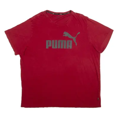 PUMA Mens T-Shirt Red 2XL