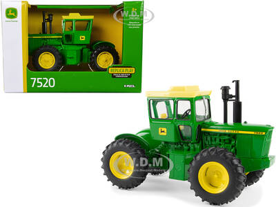 John Deere 7520 Tractor Green with Yellow Top \