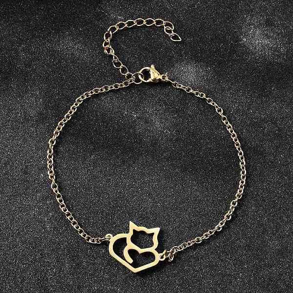201 Stainless Steel Fox Link Bracelets