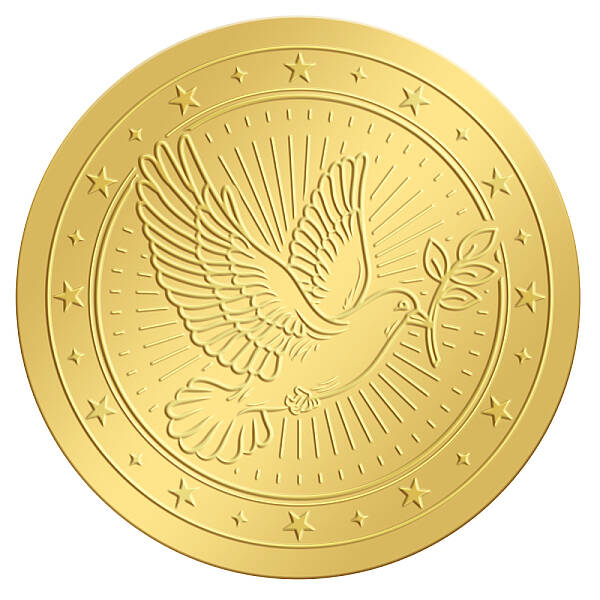 Self Adhesive Gold Foil Embossed Stickers