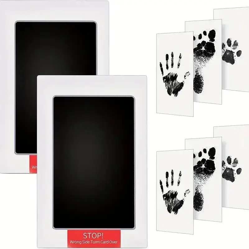 Baby Handprint & Footprint Clean Touch Board, 1 Count Baby Souvenir, Pet Paw Print Kit, No Ink Needed Handprint & Footprint M...