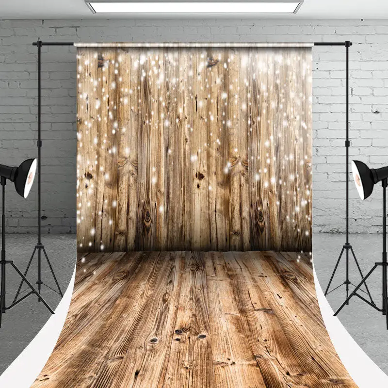 Glitter Bokeh Wood Sweep Backdrop For Photography - Aperturee