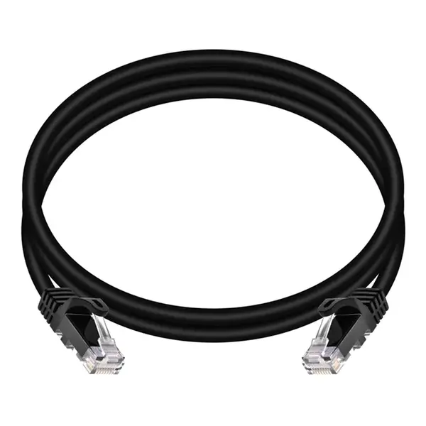 9805 Monoprice Cat6 Ethernet Patch Cable FLEXboot Snagless RJ45 Stranded 550MHz UTP Pure Bare Copper 24AWG 5ft Black