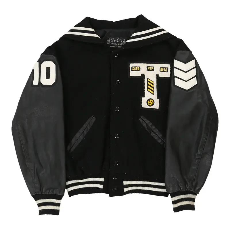 Dukes Varsity Jacket - XL Black Wool Blend