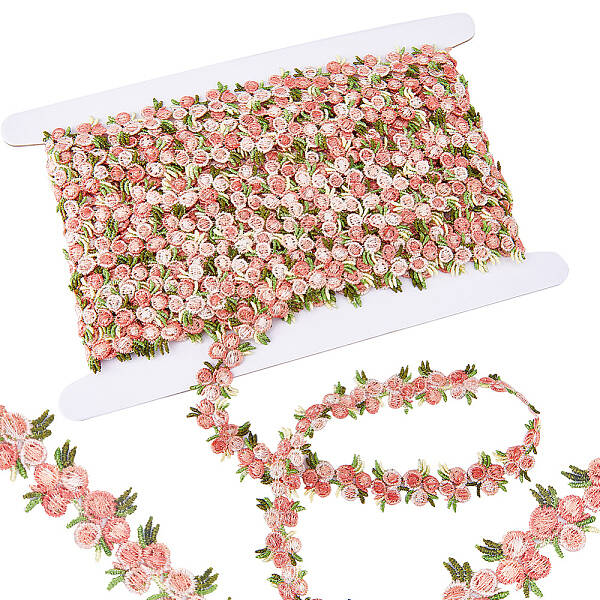 10 Yards Flower Polyester Trim Ribbon
