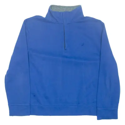 NAUTICA Mens Sweatshirt Blue 1/4 Zip L