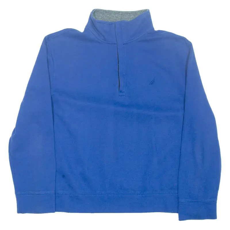 NAUTICA Mens Sweatshirt Blue 1/4 Zip L