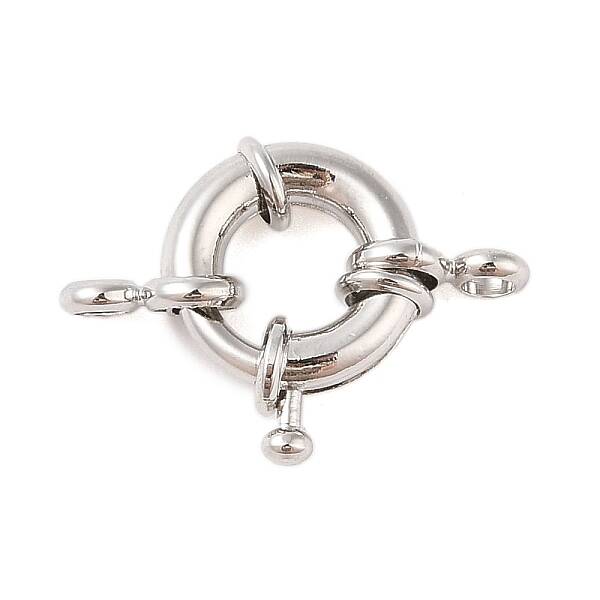 Rack Plating Brass Spring Ring Clasps