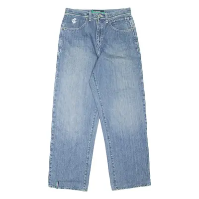 ROCAWEAR Mens Jeans Blue Loose Straight Stone Wash W32 L32