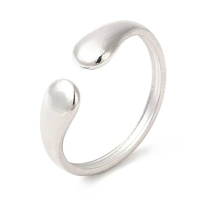 Non-Tarnish Ion Plating(IP) 201 Stainless Steel Open Cuff Ring
