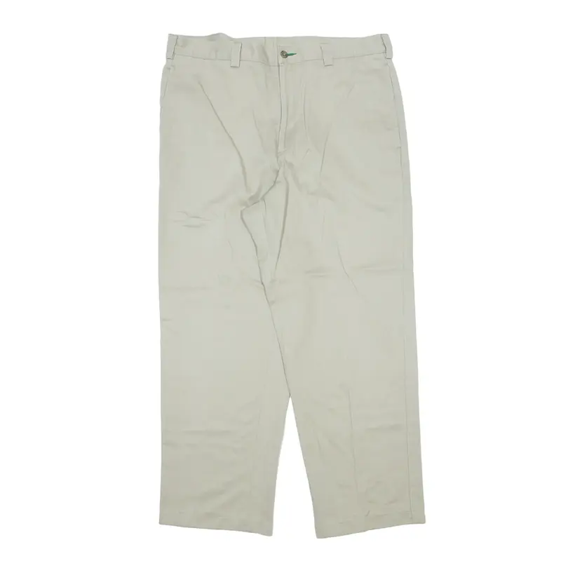 TOMMY HILFIGER Chino Trousers Cream Regular Straight Mens W34 L30