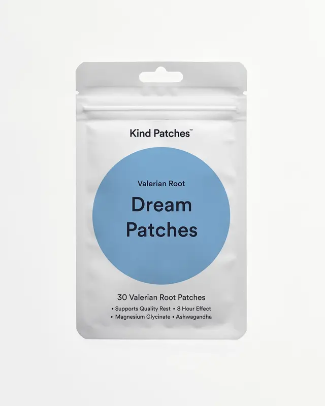 Kind Patches, Dream Patches, 30 Valerian Root Patches: Support Quality Rest, 8 Hour Effect, Magnesium, Ashwagandha