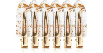 Brushworks Gold Flake No Crease Clips Hairpins 6pcs