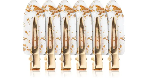 Brushworks Gold Flake No Crease Clips Hairpins 6pcs