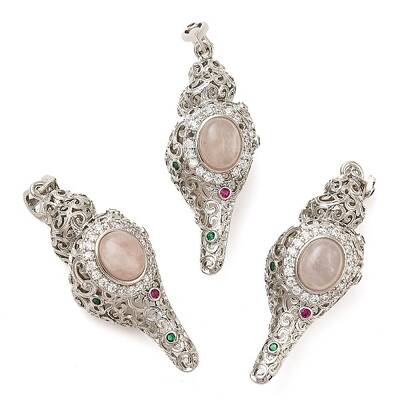 Natural Rose Quartz Pendants