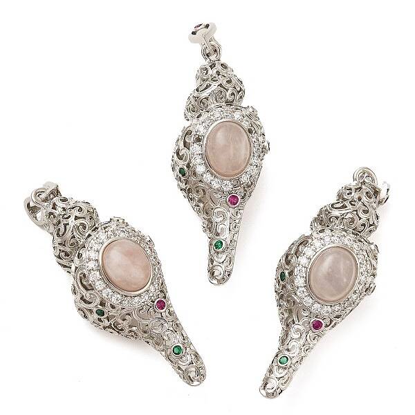 Natural Rose Quartz Pendants