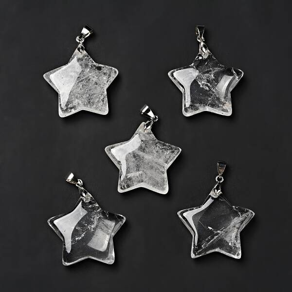 Natural Quartz Crystal Pendants
