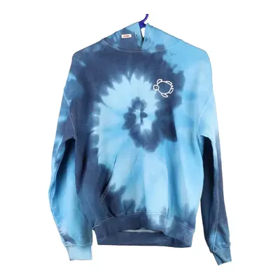 Gildan Tie-Dye Hoodie - Medium Blue Cotton Blend