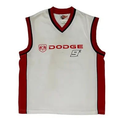 Dodge Winners Circle Nascar Jersey - Medium White Polyester | Size: medium