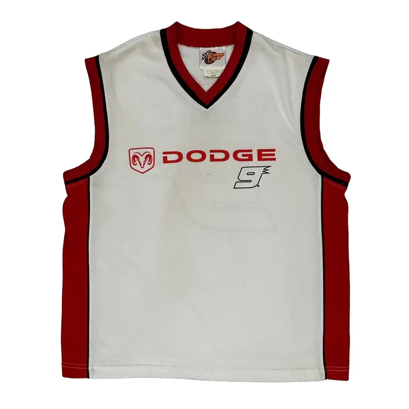 Dodge Winners Circle Nascar Jersey - Medium White Polyester | Size: medium